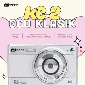 【Creators Exclusive KiTBEEZ KC-2】Kamera CCD 56MP untuk Pelajar, Kamera Digital Vintage dengan Autofokus, Layar Ultra HD 2.8 Inci, 56 Mega Piksel Vintage Vibe
