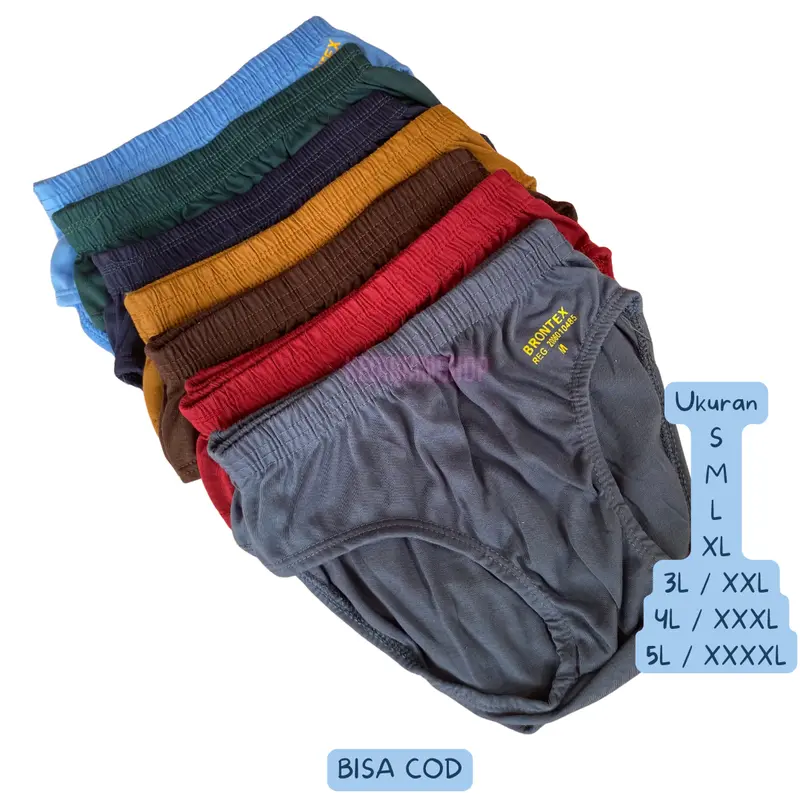 Celana Dalam Pria Dewasa Momotex, Brontex, Jaguar Lusinan Murah Katun Size S M L XL 3L 4L 5L Anak Cowok Karet Nyaman Cd Harga Grosir 1