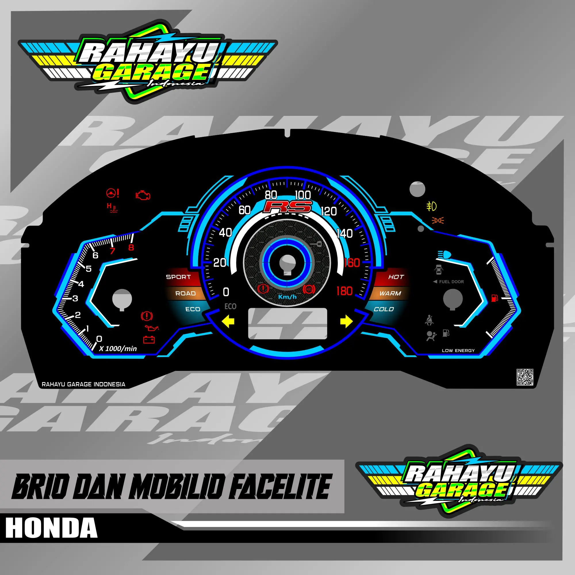 PAPAN SPEEDOMETER CUSTOM HONDA BRIO DAN MOBILIO FACELITE