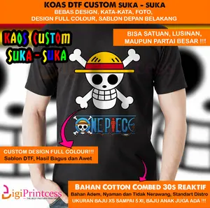 KAOS CUSTOM BEBAS DESIGN DEPAN BLAKANG (2 SISI) Baju Combed