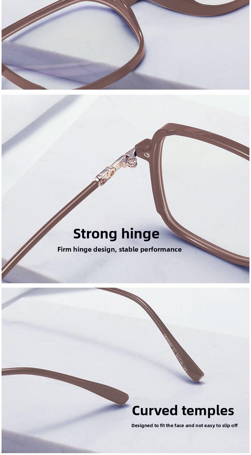 Bingkai kacamata pelindung anti-cahaya biru berkualitas tinggi, ramping, gaya retro, kacamata tanpa resep untuk pria dan wanita, juga cocok untuk lensa resep.