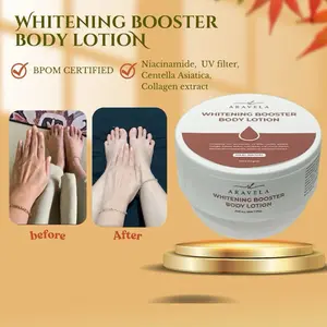 [UNTUK KULIT YANG SUSAH PUTIH] ARAVELA WHITENING BOOSTER BODY LOTION | PEMUTIH AMPUH PERMANEN | BPOM