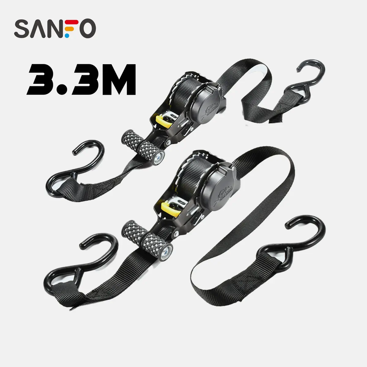 SANFO Motorcycle Strap Auto Ratchet Strap Towing Strap Motorcycle Bundled Cargo Strap Luggage Rope Motorcycle Strap Fixed Tightening Strap