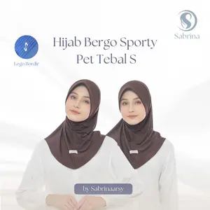jilbab sport pet tebal / bergo sport pet tebal / jilbab instan / hijab bergo pet tebal Kerudung Muslim Sporty Wanita