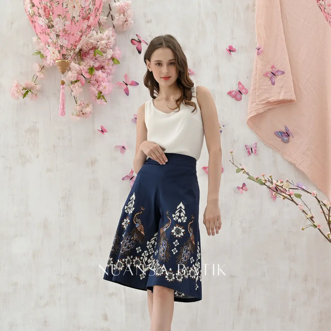 Nuansa Batik Kulot Batik Pendek Bahan Katun Stretch