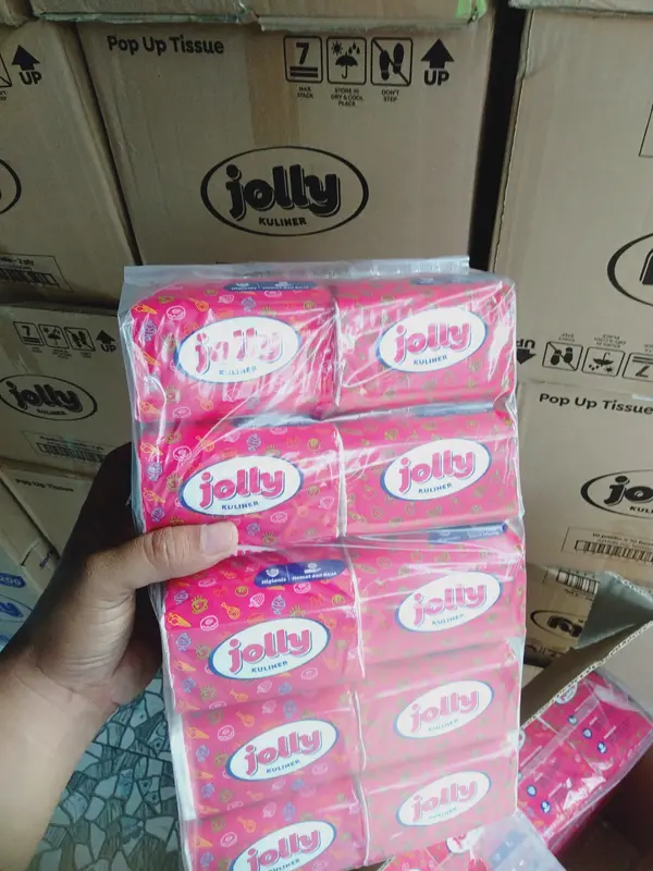 ( 10 pcs ) tisu makanan Jolly Pop up kuliner tissue serap minyak 90 gram 0