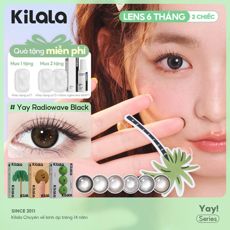  Kính áp tròng Kilala lens 6 tháng dòng Yay màu xanh tím nâu xám DIA 14.2-14.5mm độ cận 0-7 lens êm nhẹ lên màu rõ hiệu ứng mắt to tự nhiên tôn thần thái ánh nhìn phù hợp makeup và đeo hằng ngày nữ tính mà cá tính 