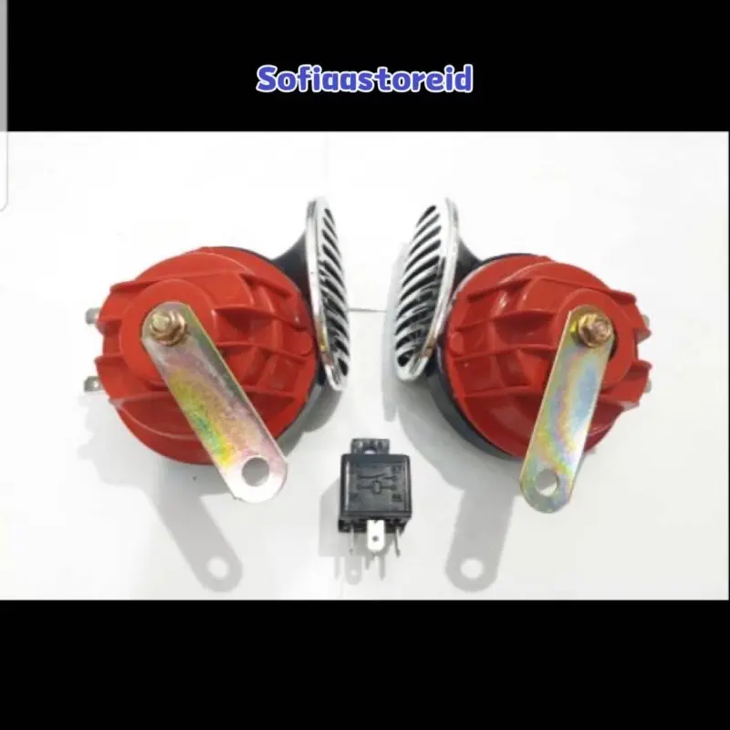 Klakson Motor dan Mobil 12 Volt Waterproof Anti Air ngebass plus Relay Variasi Aksesoris Motor Klakson Double 2