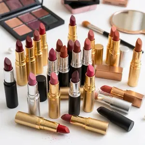 [Beli 1 Gratis 1] Warna Baru Paket 2 Pcs Lipstick Putar Matte/Glossy Waterproof Kosmetik Lipcream Lasting Liptint Tampilan Bibir Menarik Setiap Saat - Lipstik