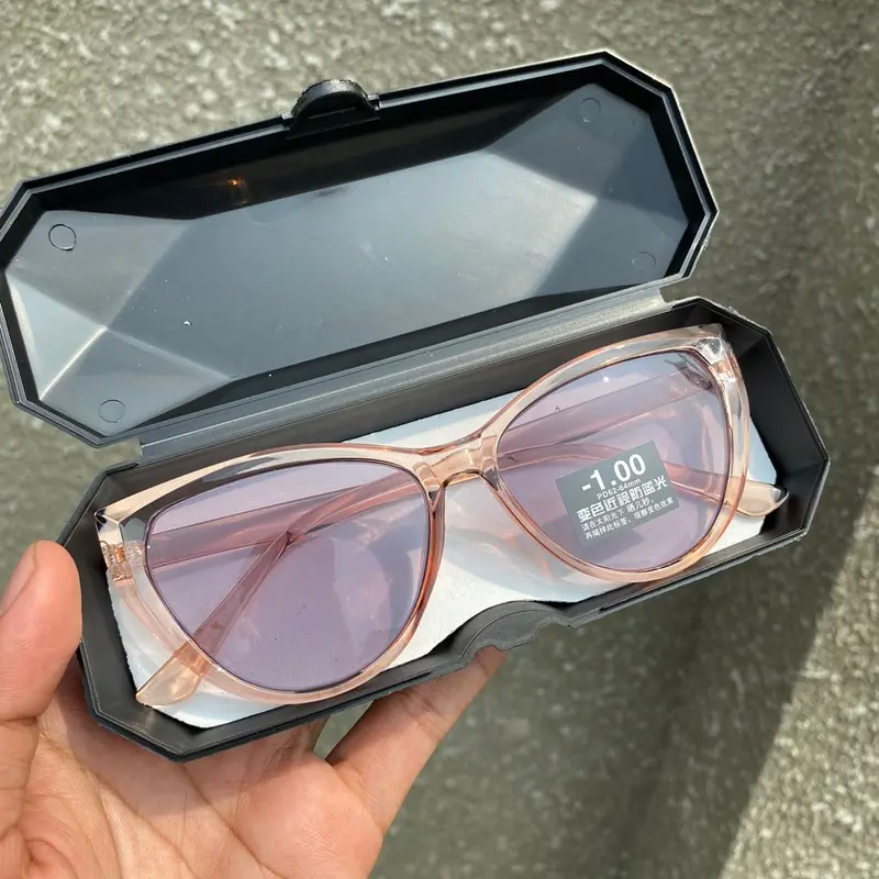 Kacamata Photocromic Minus Cat Eye -0.50 s/d -6.00 Frame Titanium Elegan Model Korean Style Eyewear 4
