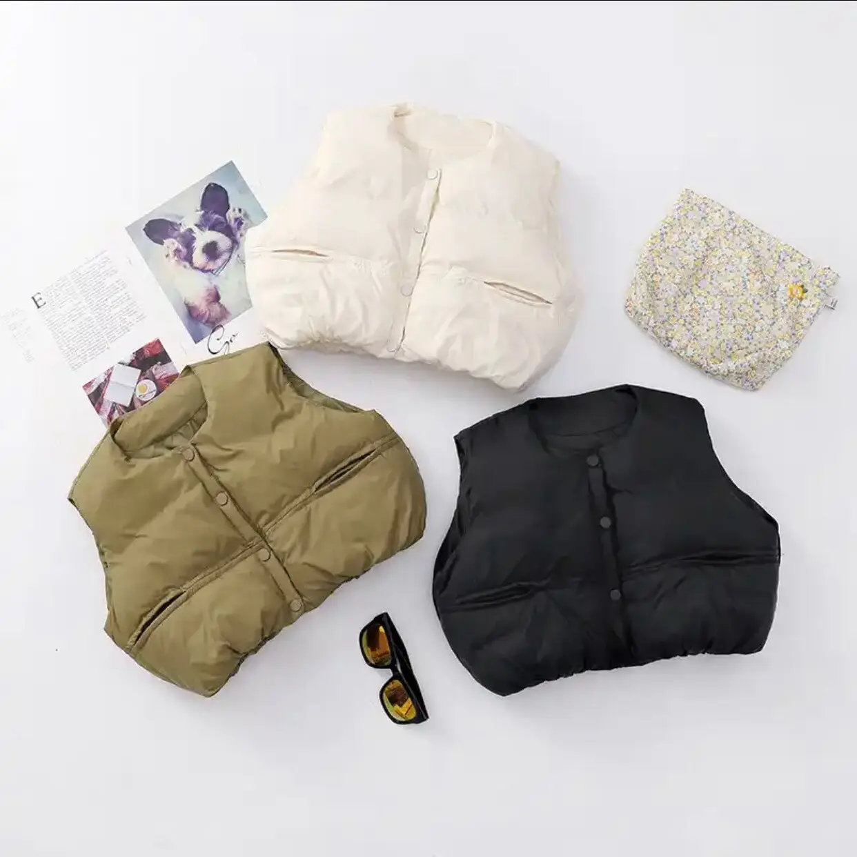 Vest Autumn Kids 1-12 tahun Rompi Anak Hangat Simple 2024 Perempuan Waterproof
