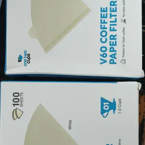 One Two Cups Filter Kertas Saringan Kopi Paper 01 V60 1-2 Cups 100 PCS Putih