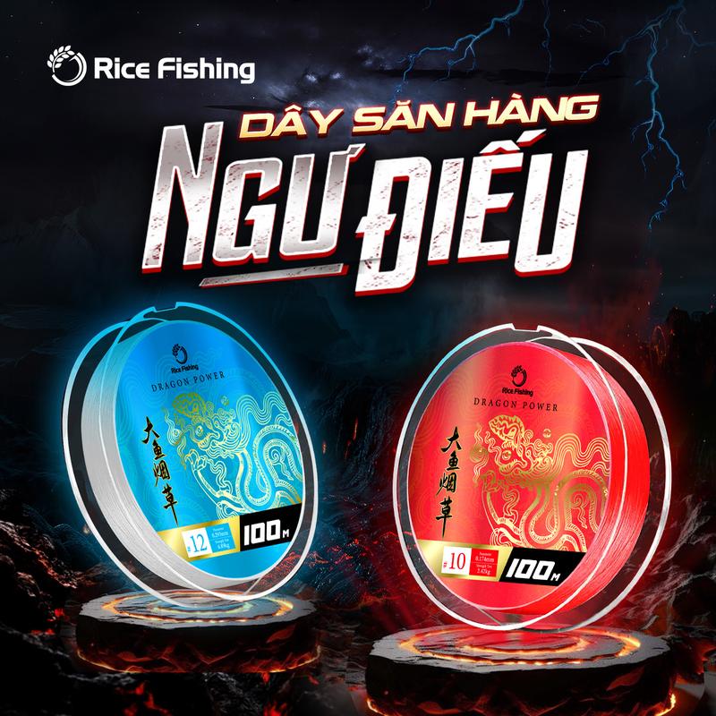 Cuộn 100m dây câu cá săn hàng tổng hợp NGƯ ĐIẾU RICE FISHING DC-29