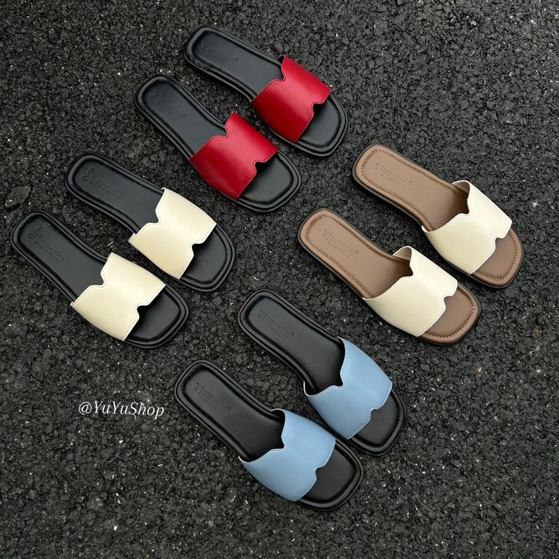   5507-CHUẨN SZ  Dép nữ đế bệt quai chữ H đi nhẹ êm chân 