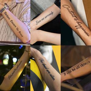 Hình Xăm Cụm Từ Tạo Động Lực, Tiếng Anh, Hình Xăm Tạm Thời, Kéo Dài Trong 15 Ngày, Không Thấm Nước, Chống Trơn Trượt, Miếng Dán Hình Xăm