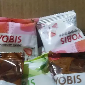 COD (Halal) Buah Nougat Crisp ukuran besar/28pcs Nougat Crisp/Stawberry/Matcha/Coklat/Cranberry/camilan/promo murah/buah kering/biskuit/camilan renyah dan lembut/snack premium halal/hadiah