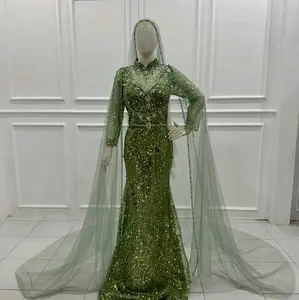 slim dress bahan sequin pengantin