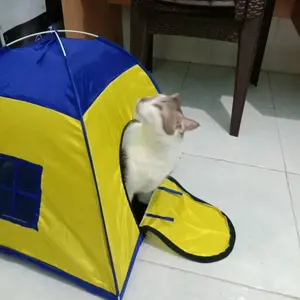 Tenda Kucing / Anjing Disertai Tutup Ukuran 50x50cm Free Alas