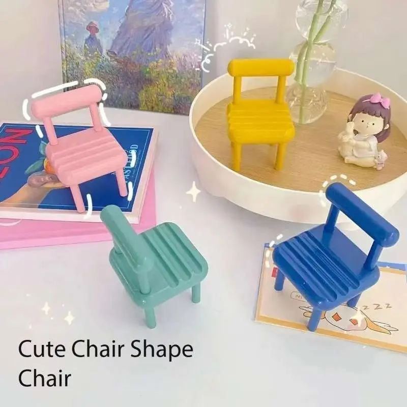 Creative mini small stool cell phone Smartphone bracket small chair drama catch-up artifacts desktop cell phone holder lazy cell phone holder Accessories Compact