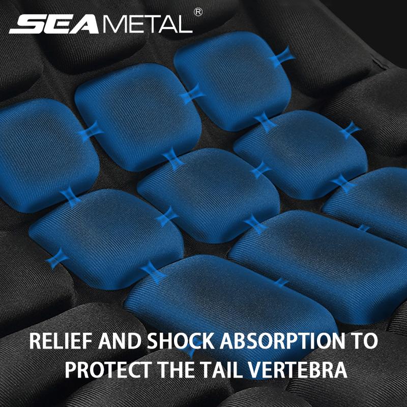 SEAMETAL Motorcycle Seat Cushion Breathable Shock Absorber Waterproof Seat Pad 2