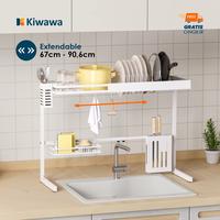 Gambar Kiwawa Rak Piring Extendable Atas Wastafel / Peniris Alat Makan / Dish Drain - NAMI DR 20 dari Cubic Home & Living Kab. Gresik 1 Tokopedia