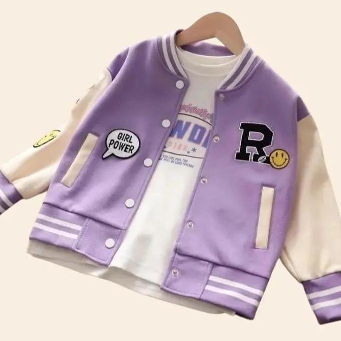 Product Introduction of KG R SMILE KIDS JACKET BOMBER - JACKET BASEBALL ANAK - BAHAN FLEECE GRAMASI 240 - DETAIL SABLON - SWEATER BOMBER ANAK-ANAK 14
