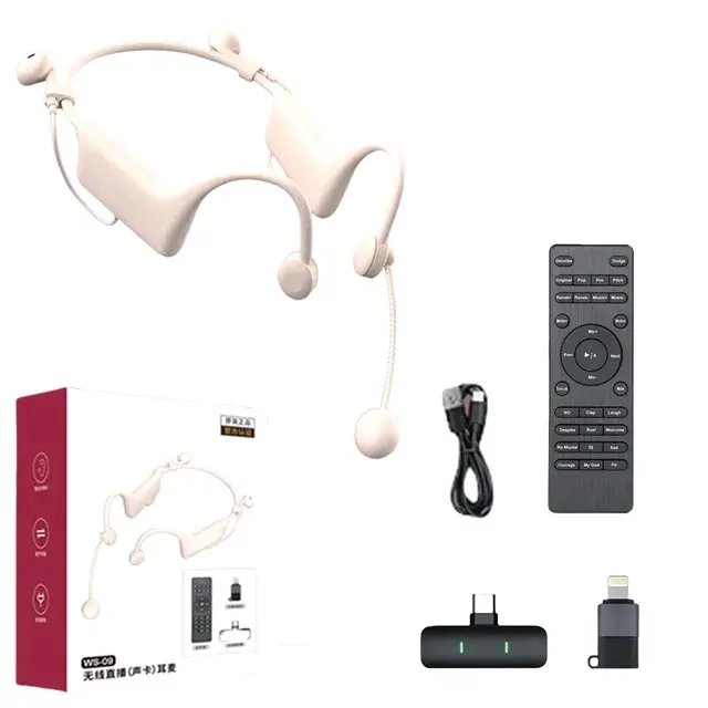 2024 New Live Streaming Wireless SoundCard with Neckband Earphone all-in-one more convenient for tiktok live streaming. Bisa Android Iphone. 0
