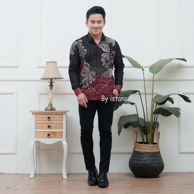 Baju Batik Couple Pasangan Keluarga Motif Anggrek Hitam Matt Katun Premium Baju Batik Couple Pasangan Keluarga Motif Anggrek Hitam Matt Katun Premium