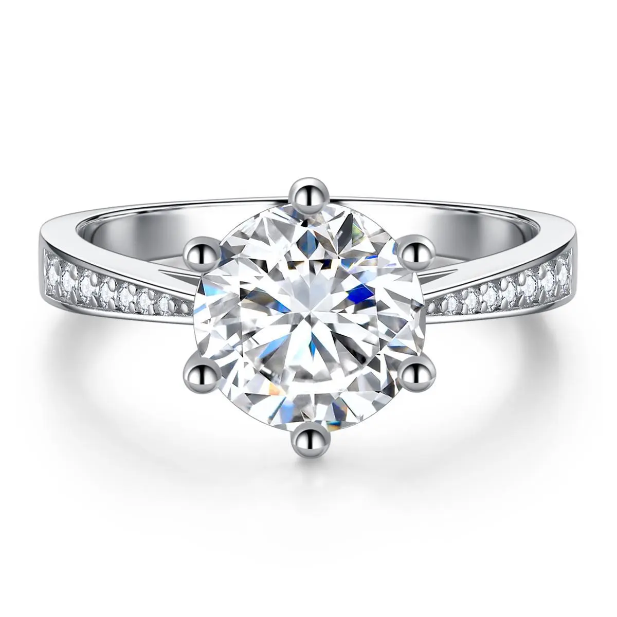 【#26】（COCO）925 Sterling Silver Synthetic Moissanite rings