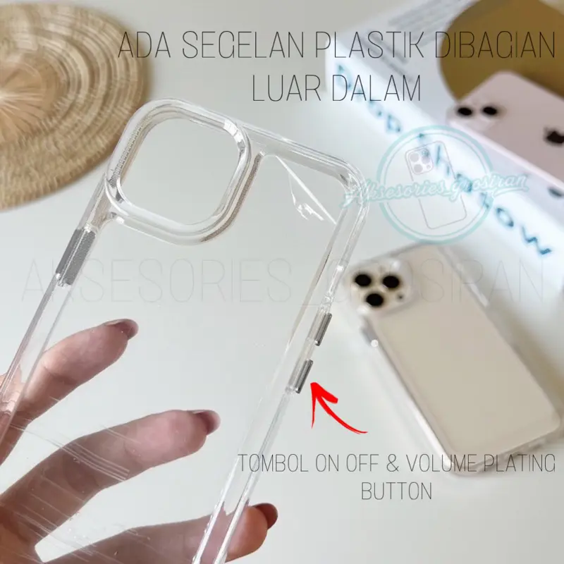 [ANTI KUNING] ORIGINAL !! ARMOUR MILITARY Case Akrilik Bening IPHONE 7 7+ 8 8+ SE 2 X XS MAX XR 11 12 13 14 15 PRO MAX 14+ 15+ PLUS Casing Transparan Hard Clear Case Premium Acrylic 6