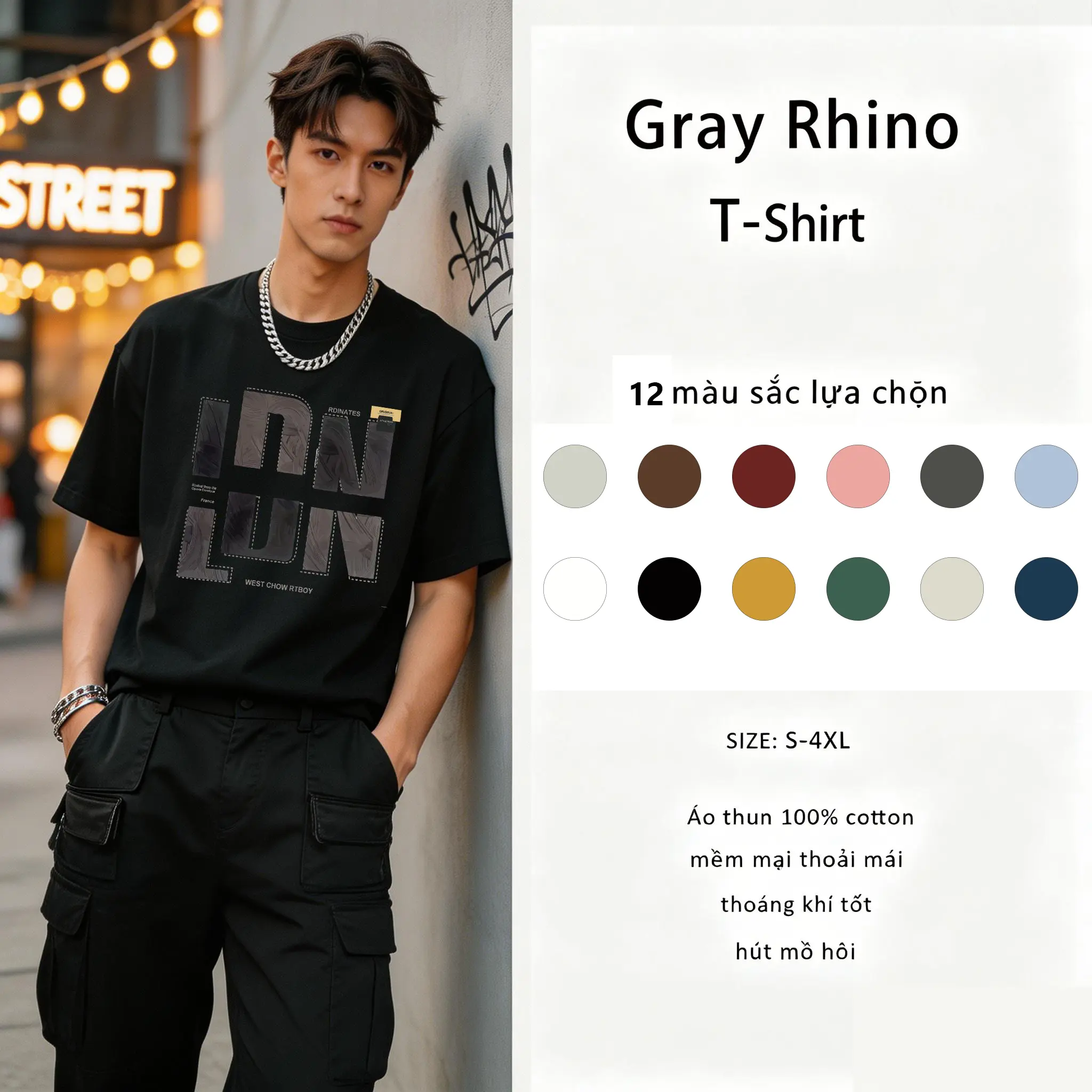 Áo Thun Cotton, Phong Cách Thường Ngày Dễ Phối Đồ Mềm Mại Và Thoải Mái, Được Làm Bằng Cotton