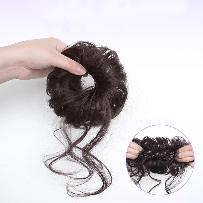 Tóc Giả Đầu Wanzi, Bao Gồm Dây Buộc Tóc, Cuộn Dây, Râu Rồng Nhẹ Nhàng, Nụ Hoa, Đầu Wanzi Bên, Tóc Mô Phỏng, Túi Tóc Giả Trung Quốc Mới 8
