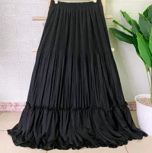 Rok Plisket Susun Mayung / Skirt Ruffle Hyget Polos Wanita Cantik Melar Nyaman Panjang Bawahan Rok Plisket