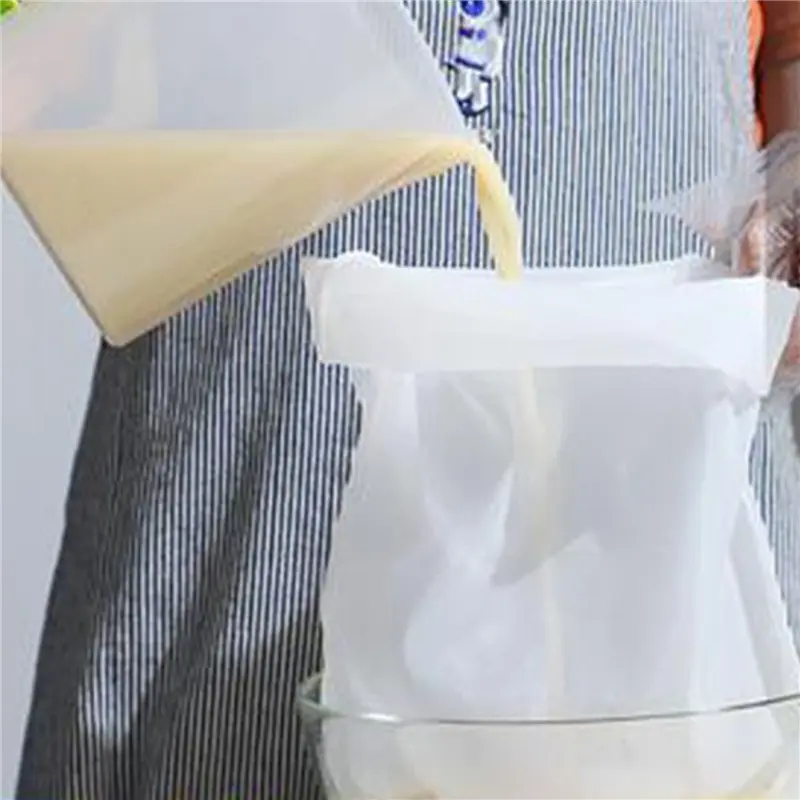 Túi Lọc Nylon Nhà Bếp, CS, 1 Chiếc, Có 100 / 200 / 300 Lưới, Túi Lọc Dây Rút, Thích Hợp Cho Túi Lọc Sữa Đậu Nành, Túi Lưới Lọc Thực Phẩm, Dụng Cụ Lọc Nhà Bếp 4