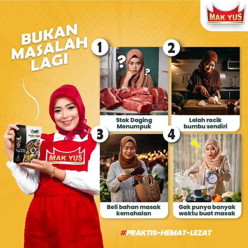 Bumbu Rendang Instan  (250)gr Mak Yus praktis 3