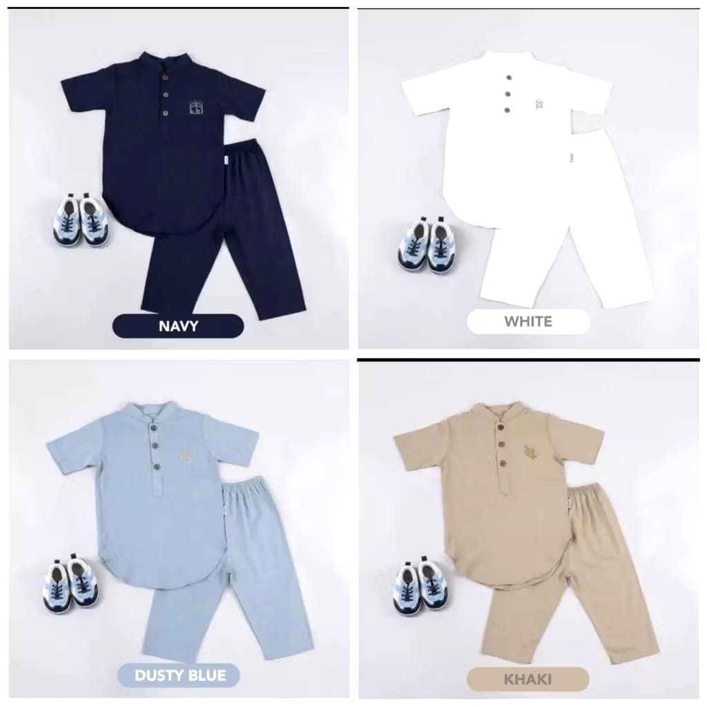 KOKO ASRAF TERBARU ANAK SETELAN BAJU MUSLIM ANAK LAKI-LAKI UNTUK USIA 1-10 TAHUN Abu Nyaman Katun Panjang Turki Cowok Navy