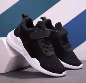 Sepatu Sneaker Anak dan Dewasa Sepatu Sekolah Prepet Tali Cross Hitam Murah Trendi Berkualitas chunky