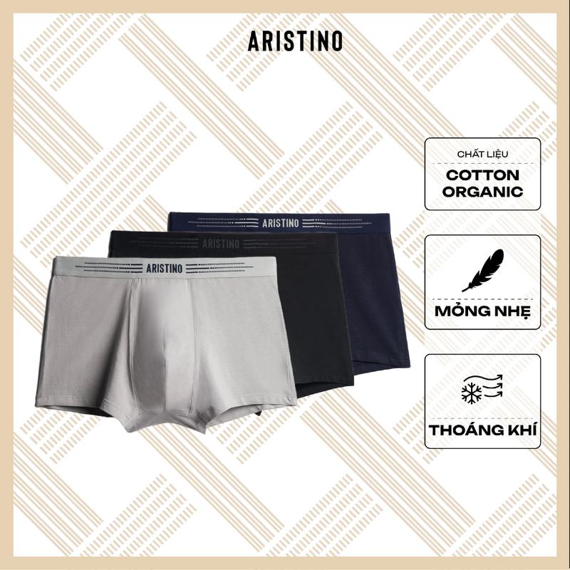 [Combo] Quần Boxer Nam ARISTINO chất liệu Cotton Organic, mềm mại, xốp nhẹ, thấm hút tốt ABX001EXP