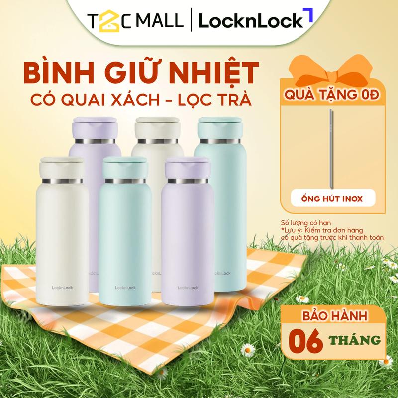 Bình Giữ Nhiệt LocknLock 650ML-800ML Sling Ring Có Quai Xách Cute Màu Pastel LHC4321-4322 T2C Mall 