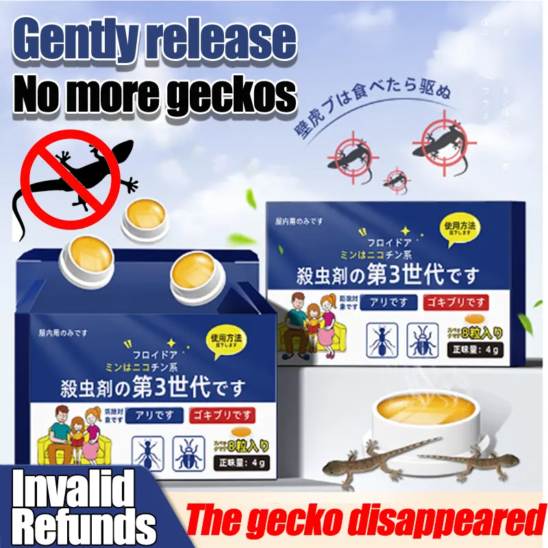 8 capsules per box lizard killer lizard repellent gecko repellent gecko killer Ubat cicak paling berkesan racun cicak paling kuat Lizard Killer bait Suitable for all families mothball non-toxic 99% mortality rate
