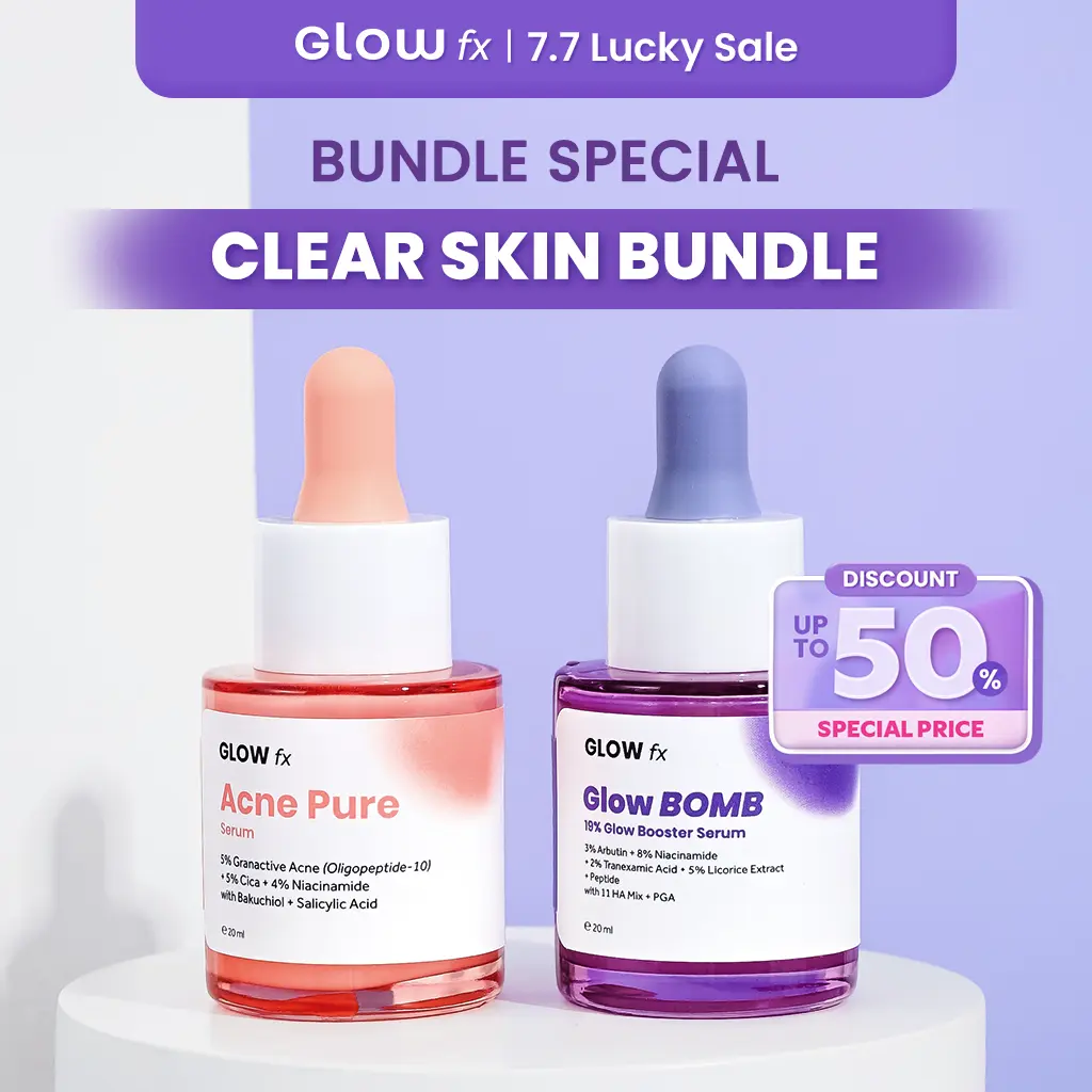 Clear Skin Bundle 1 PCS GLOW FX Acne Pure Serum 1 PCS GLOW FX Glow Bomb Serum - Shop Tokopedia