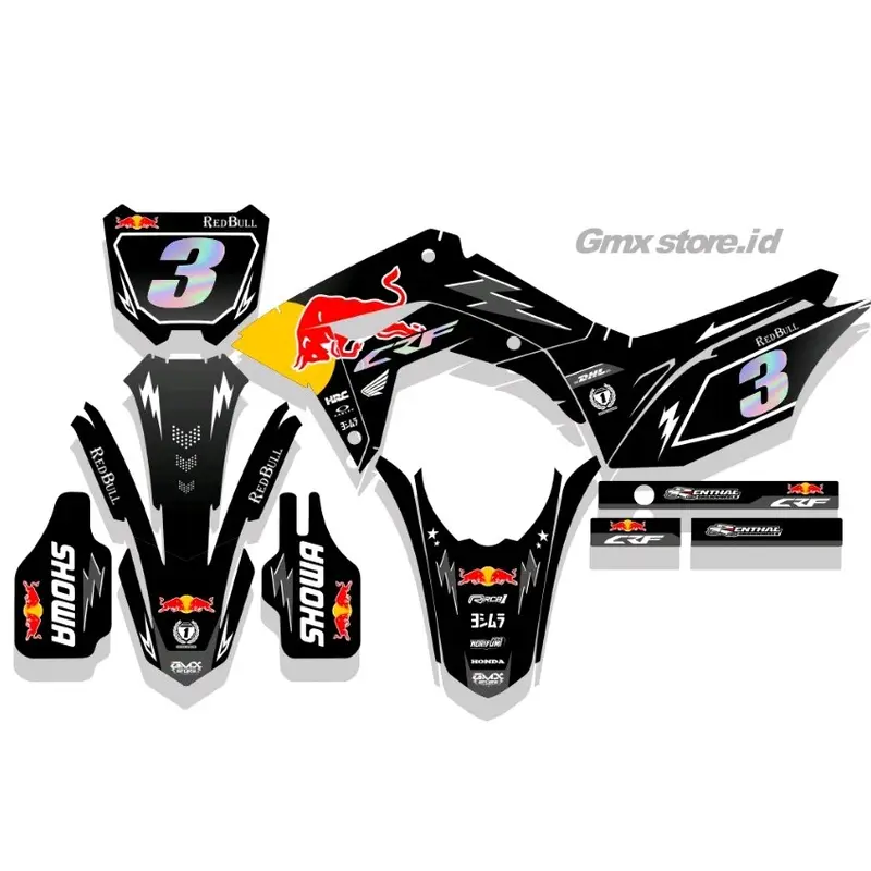 Decal Custome Crf 150l Red bull klx dtx bf klx 230 gordon dll 0