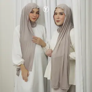 HYFLY - Hijab Pashmina Viscose Rayon Kerudung Jilbab Muslim Wanita Flowy Exclusive Dingin Adem