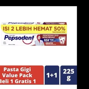 PEPSODENT 225X2PCS TWINPACK isi 2 didalan 1 kemasan exp 2028