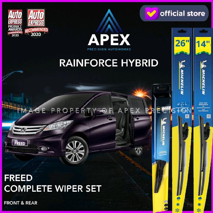 Gambar BUNDLING WIPER MICHELIN RAINFORCE HYBRID & RAINFORCE REAR - HONDA FREED dari APEX PRECISION AUTOWORKS Kota Tangerang Tokopedia