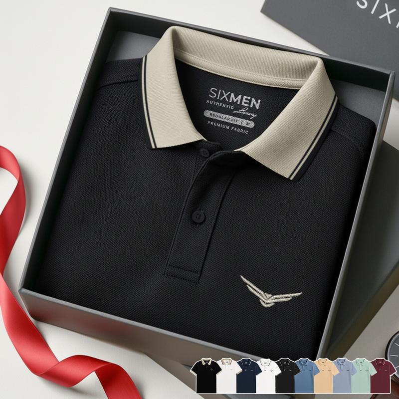 [Tặng Kèm Hộp Quà] Áo thun Polo nam cao cấp có cổ bẻ SIXMEN Davin Eagle - Vải cotton thoáng mát Menswear Shirt Dệt Ngắn Tay