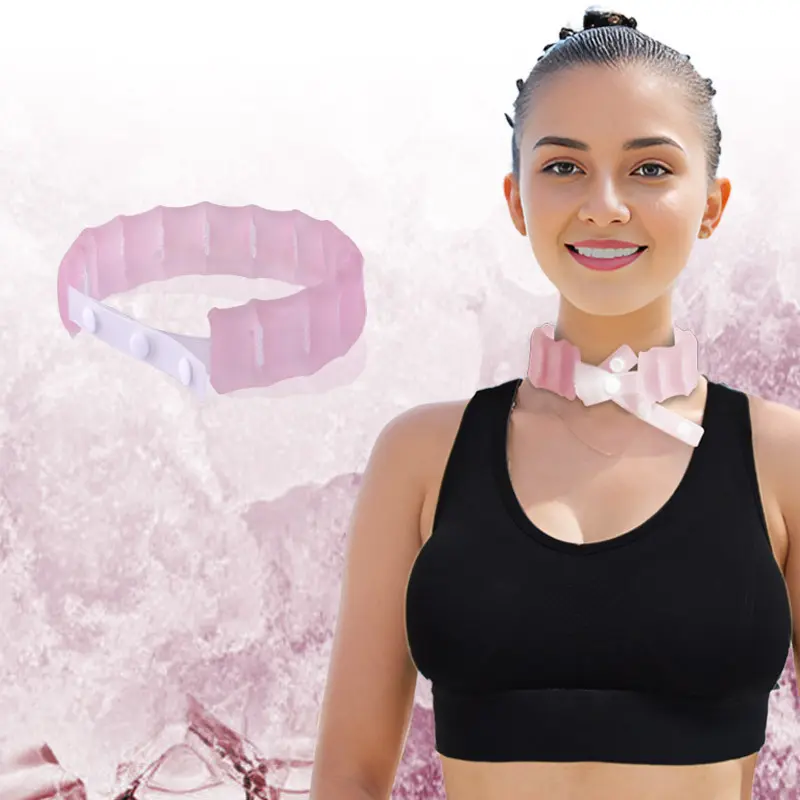 Kerah Pendingin Leher Model Baru, Tali Leher Gantung yang Sejuk untuk Olahraga Luar Ruangan, Cincin Leher Berasa Dingin untuk Pendinginan,Gel,Sendi,Lutut,Ice,Pack,Lembaran,Grid,Es,alat,kompres,batu,Packing,Spine,Cooling,Compress,Kota,Blue,Thermafreeze,Dry