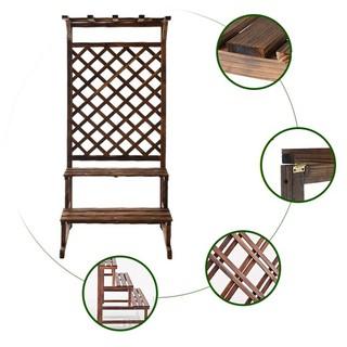 [SG SELLER] Wooden Plant Rack Stand Shelf Bench Trellis Blocker Steps Flower Gardening Accessories Outdoor Indoor Rack 5