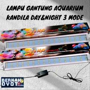 LAMPU GANTUNG KANDILA 3 MODE BIRU PUTIH KUNING UNTUK GLOWFISH DAN AQUASCAPE