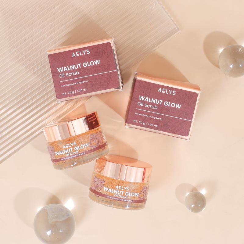 AELYS Walnut Glow Oil Scrub For Exfoliating & Hydrating  Facial Perontok 1
